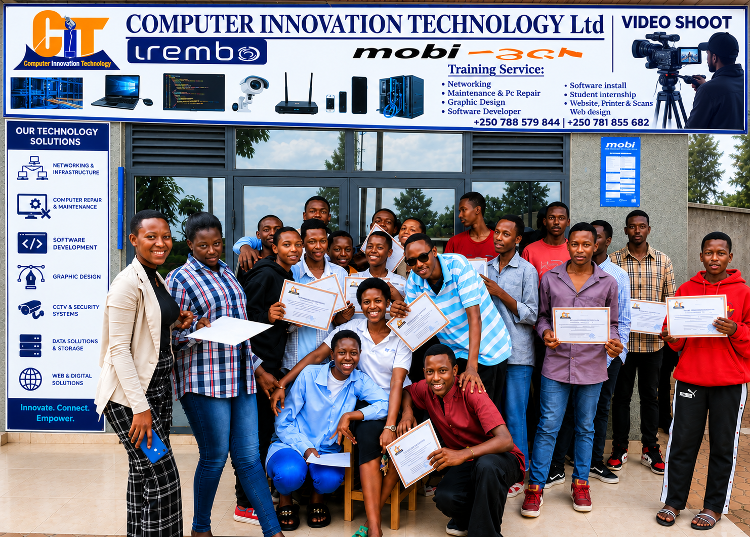 CIT trainees completing practical technology training